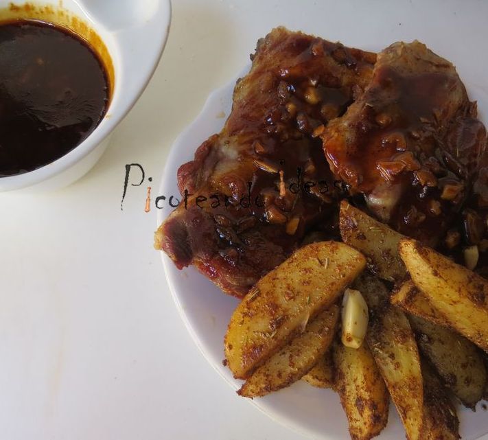 costillas al horno con salsa barbacoa